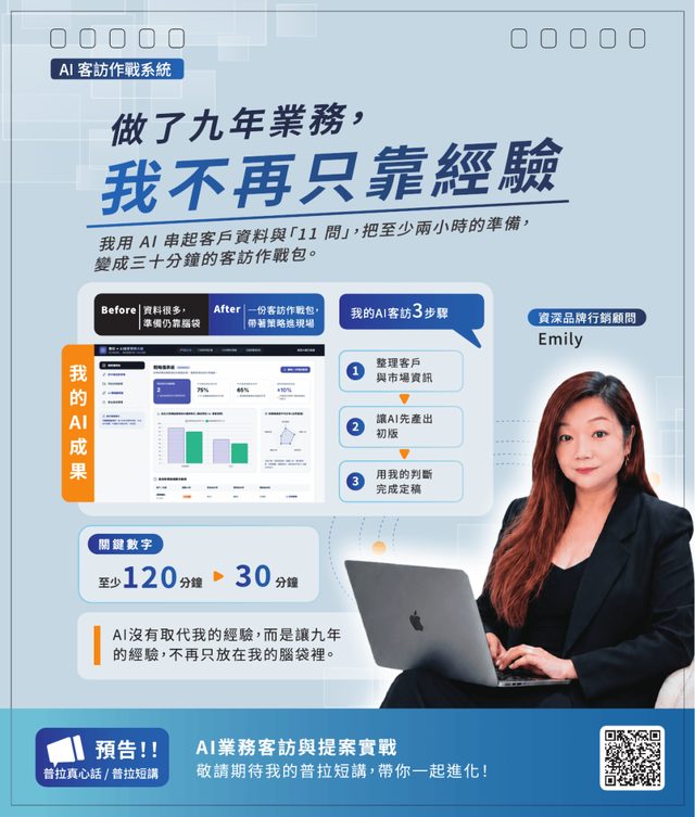 2027 桌曆：Emily 的 AI 客訪作戰系統